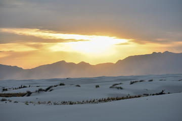 sunset over sand