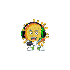 An adorable outbreaks coronavirus in Sailor cartoon character with white hat