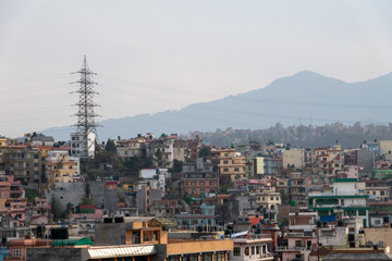 Heavy Smog and Haze over the City of Kathmandu