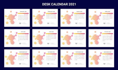 Desk Calendar 2021