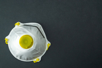 Coronavirus 2019-nCov novel protection infection concept. Hygienic mask or surgical earloop face...