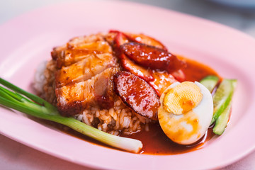 Chinese BBQ pork over rice