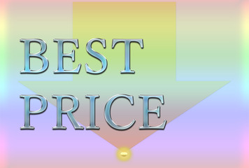 It is an illustration with a character string of best price. The background is also beautiful.