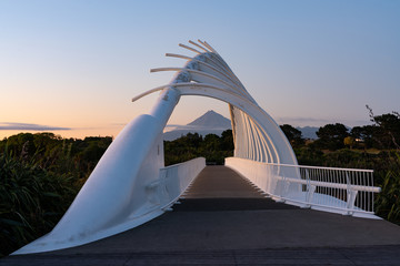 Te Rewa Rewa Bridge is a pedestrian and cycleway bridge across the Waiwhakaiho River at New...