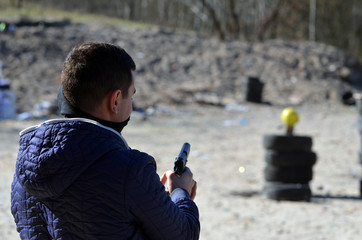 Unformal shooting range near Kiev. Former Soviet military base.Kiev Region, Ukraine