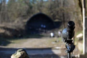 Unformal shooting range near Kiev. Former Soviet military base.Kiev Region, Ukraine