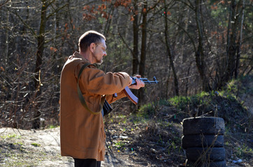 Unformal shooting range near Kiev. Former Soviet military base. Kiev Region, Ukraine