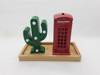 Small Green LED Lighting with Succulent Cactus Shape for Home Interior Illumination Accessories...