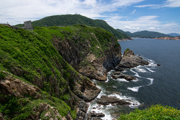 Fototapeta premium view of the coast of the sea