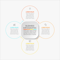 Fototapeta premium Business circle. timeline infographic icons designed for abstract background template milestone element modern diagram process technology digital marketing data presentation chart Vector