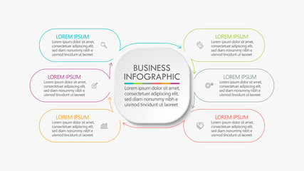 Business circle. timeline infographic icons designed for abstract background template milestone element modern diagram process technology digital marketing data presentation chart Vector
