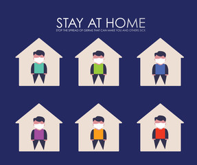 Stay at home, keep social distance during Covid-19 pandemic outbreak.