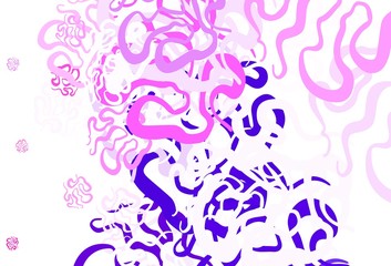 Light Pink vector template with chaotic shapes.