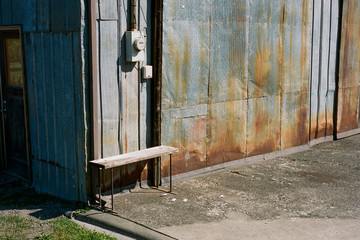 Old shed on film