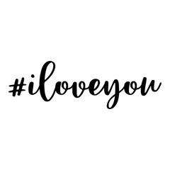 Hashtag, text or phrase. Lettering for greeting cards, prints or designs. Illustration.