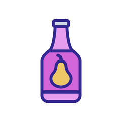 pear drink icon vector. pear drink sign. color isolated symbol illustration
