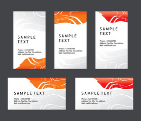 abstract creative business card line wave color template vector