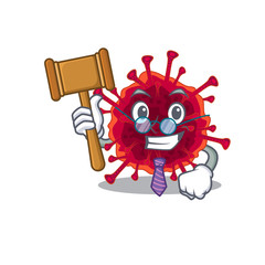 Charismatic Judge pedacovirus cartoon character design wearing cute glasses