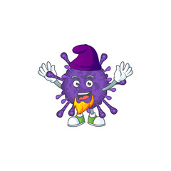 Cute cartoon design of coronavirinae performed as an Elf