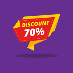 Hot Promo Sale Discount tag simple vector