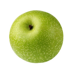 green apples isolated on a white background.