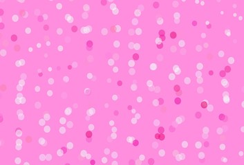 Light Pink vector background with xmas snowflakes.
