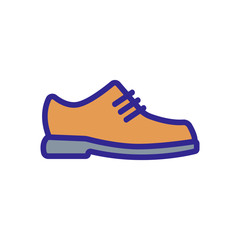 leather shoes icon vector. leather shoes sign. color isolated symbol illustration