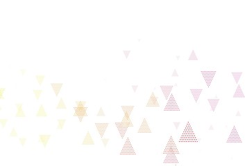 Light Red, Yellow vector background with polygonal style with circles.