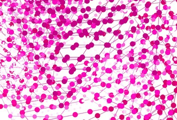 Obraz na płótnie Canvas Light Purple, Pink vector pattern with polygonal style with circles.