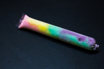 Stack of colourful and icy home made Malaysia ice cream (known as 