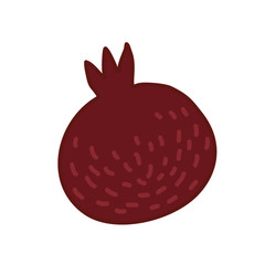 Garnet. Ripe pomegranate. Vector illustration of ripe pomegranate. Vector illustration