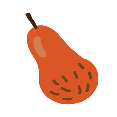 Pear. Ripe pear. Vector illustration of a ripe pear. Vector illustration
