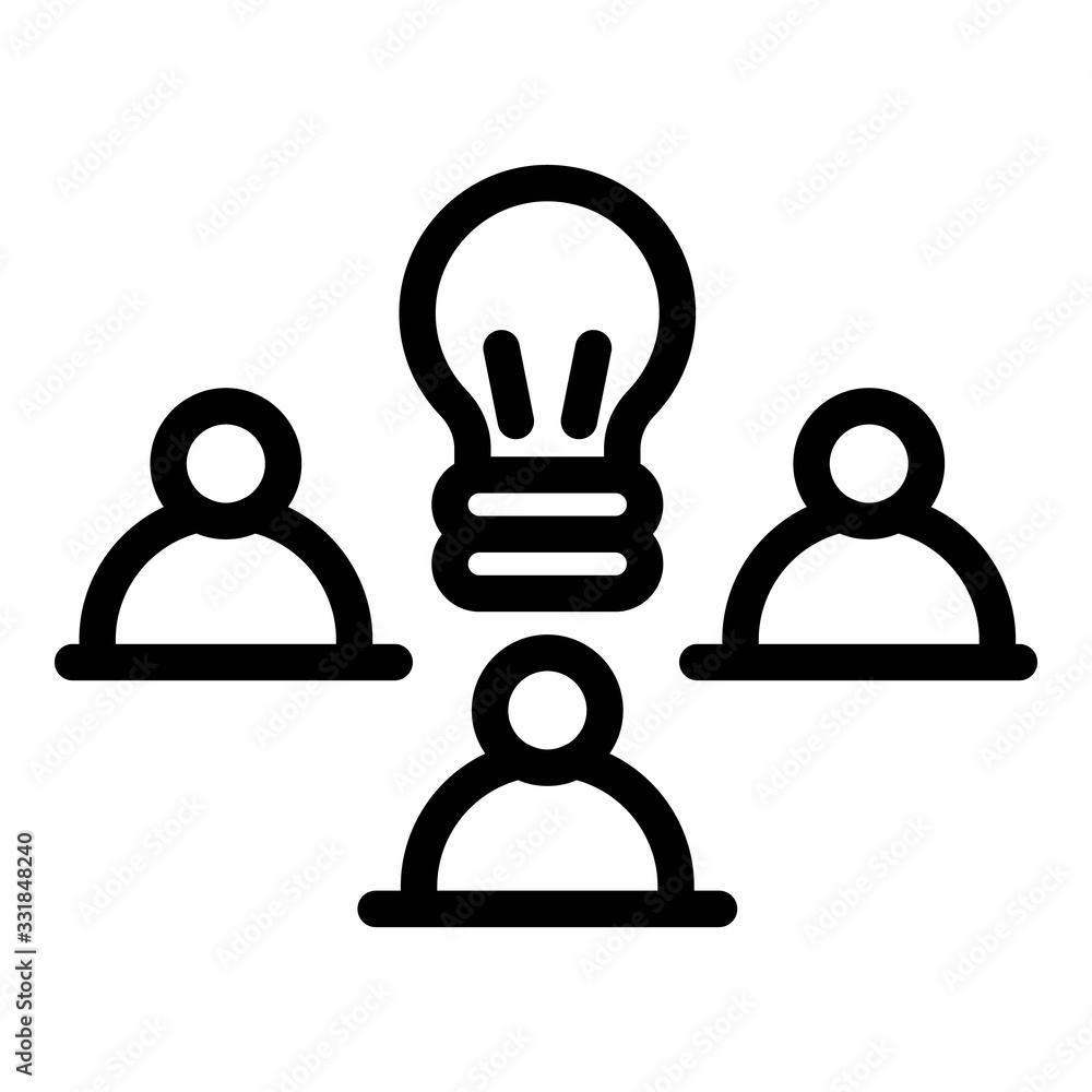 Poster teamwork responsibility icon. outline teamwork responsibility vector icon for web design isolated on