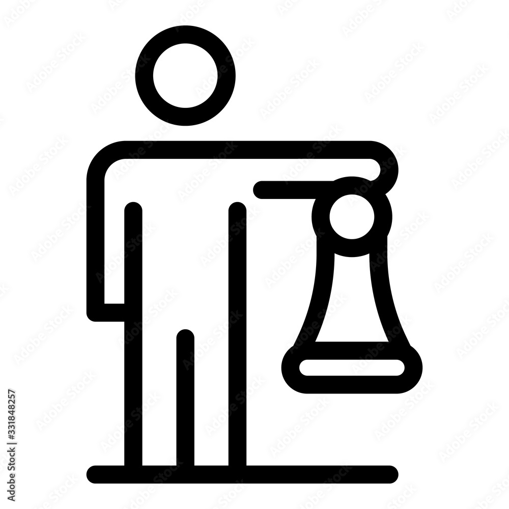 Poster volunteer responsibility icon. outline volunteer responsibility vector icon for web design isolated 