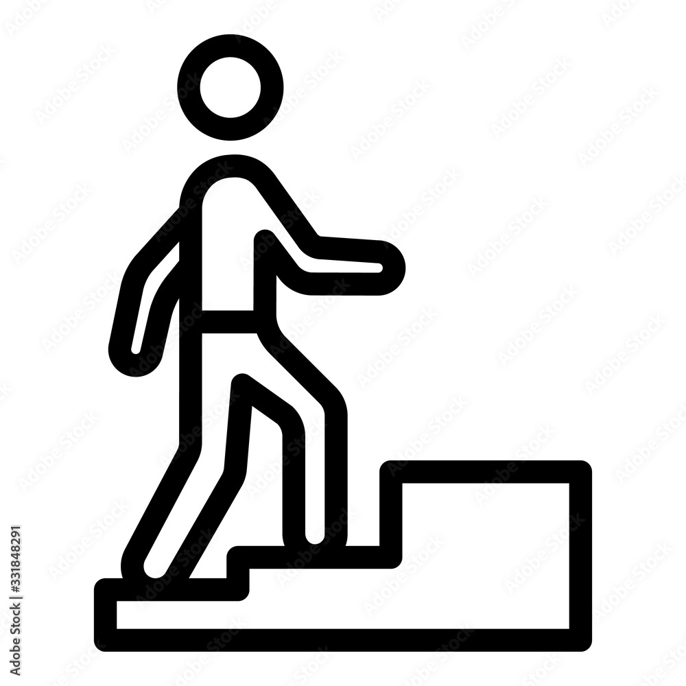 Poster success work movement icon. outline success work movement vector icon for web design isolated on whi