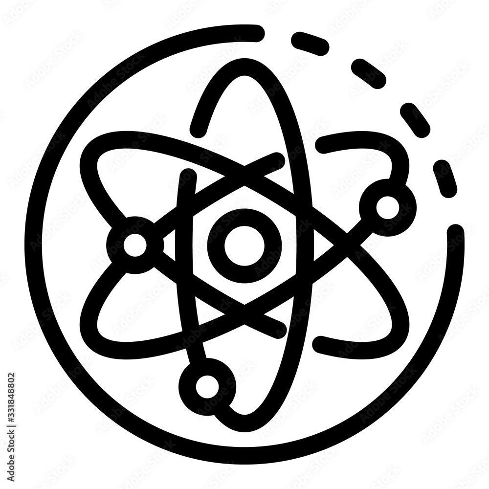 Poster atom exploration icon. outline atom exploration vector icon for web design isolated on white backgro