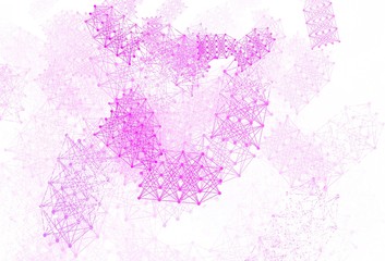 Light Pink vector backdrop with artificial intelligence data.