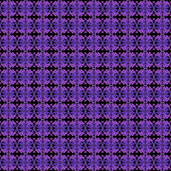 Creative composition in the form of violet-pink patterns on a black field. Seamless pattern. Background for wallpaper, texture for fabric.