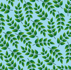 background of branches and leafs naturals vector illustration design