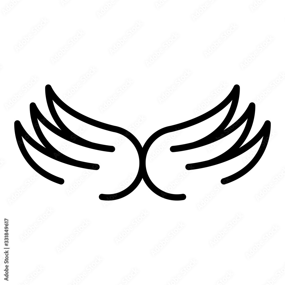 Poster bird wings icon. outline bird wings vector icon for web design isolated on white background