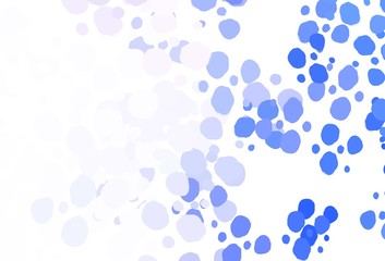 Light Purple vector background with bubbles.