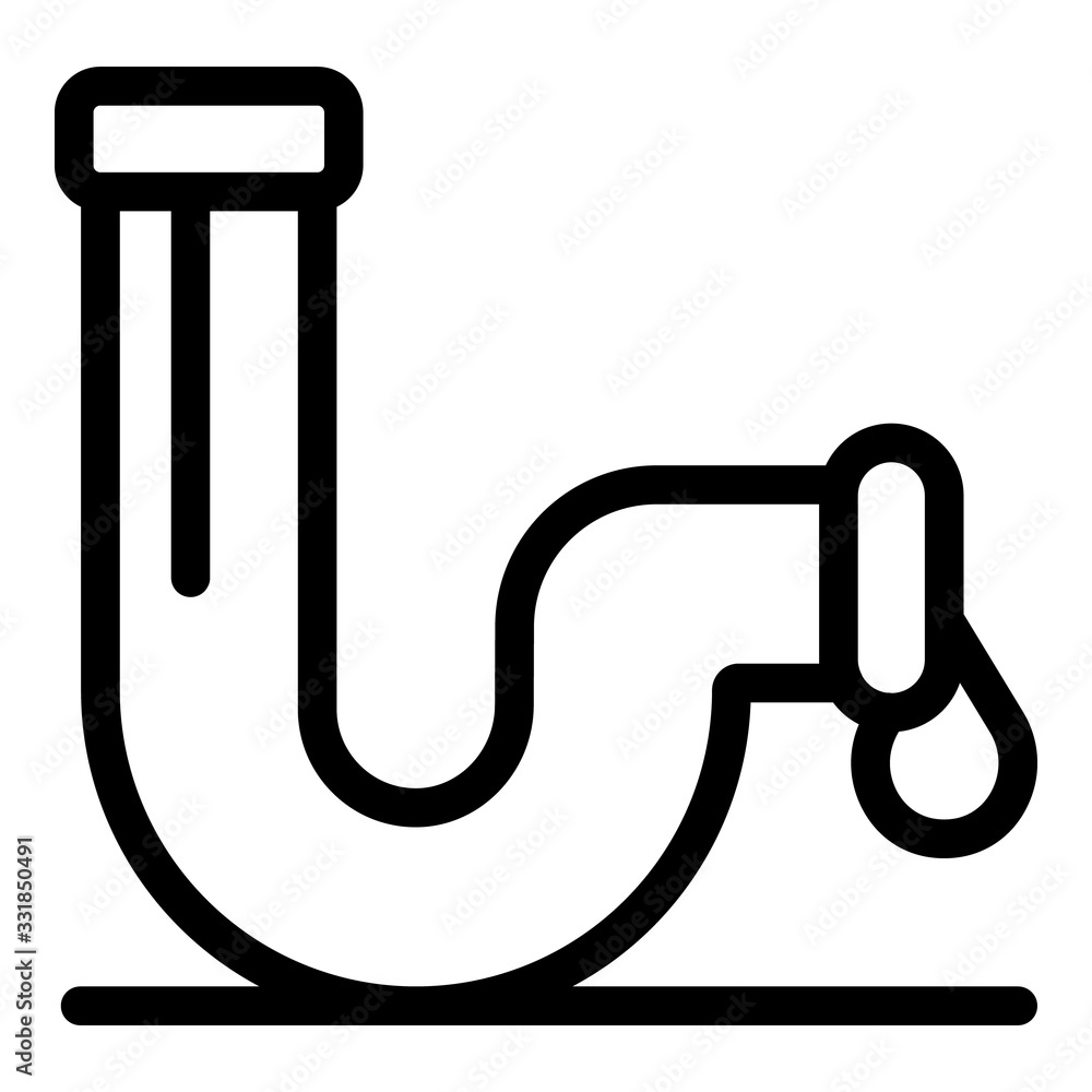 Poster broken water pipe icon. outline broken water pipe vector icon for web design isolated on white backg