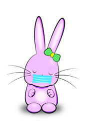 Sick pink rabbit