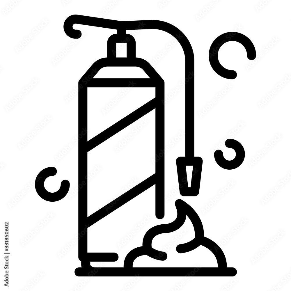 Poster polyurethane foam bottle icon. outline polyurethane foam bottle vector icon for web design isolated 