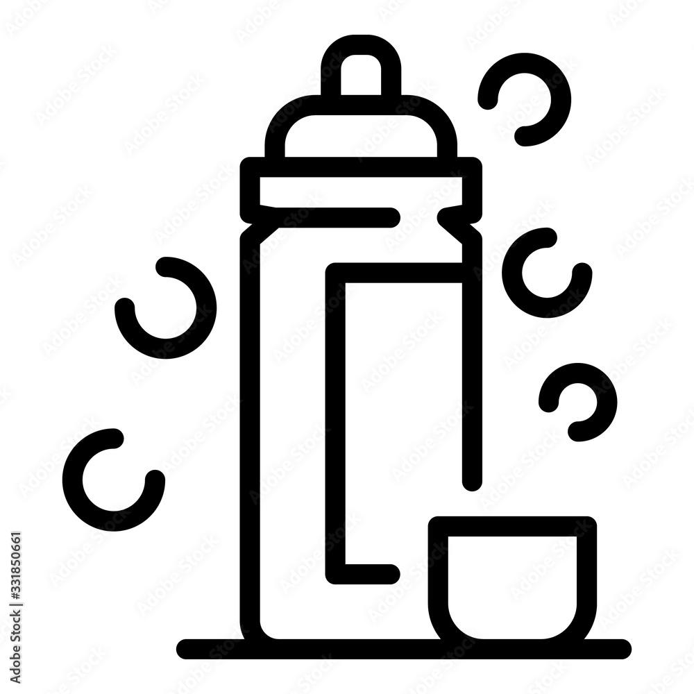 Poster window foam bottle icon. outline window foam bottle vector icon for web design isolated on white bac