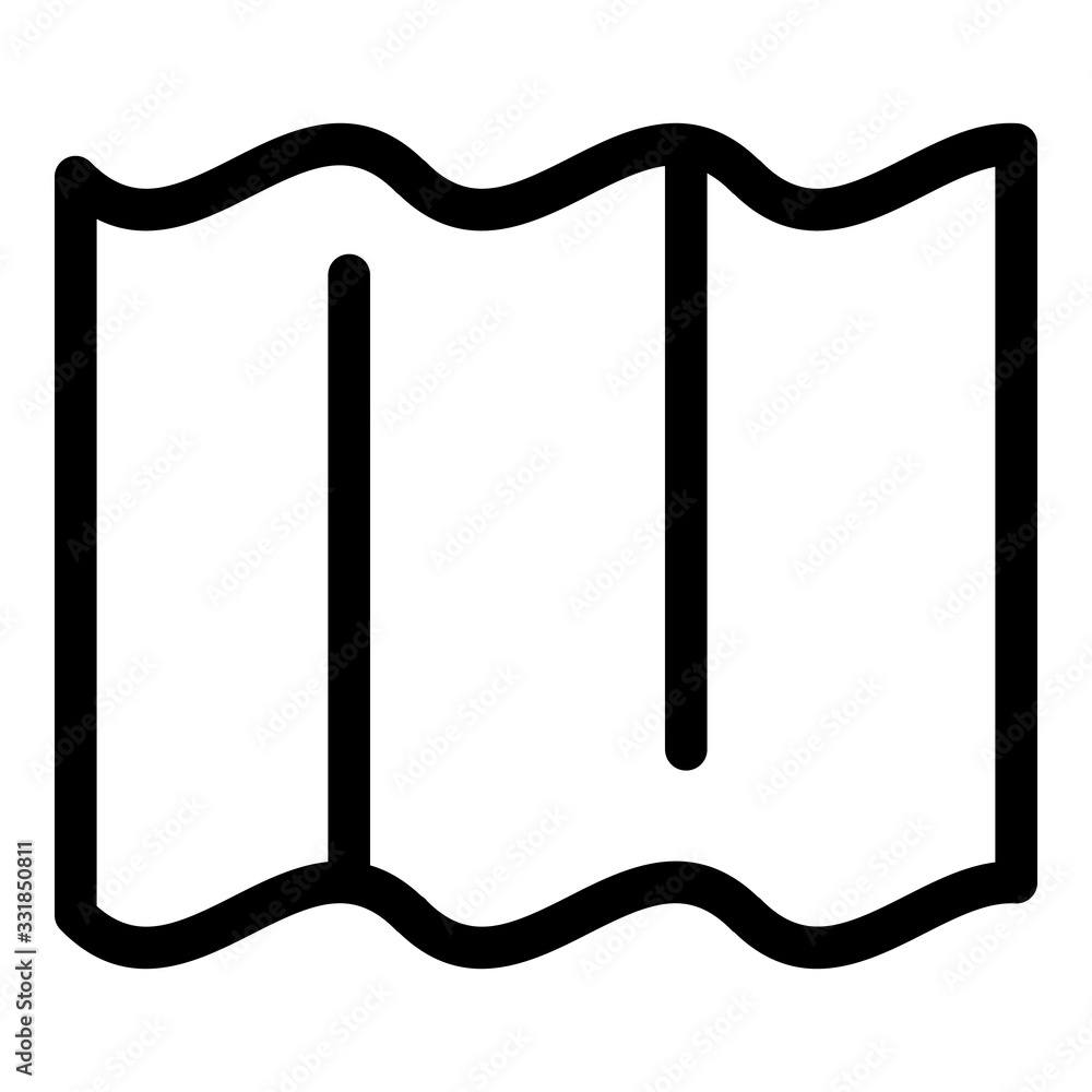Poster corrugated slate sheet icon. outline corrugated slate sheet vector icon for web design isolated on w
