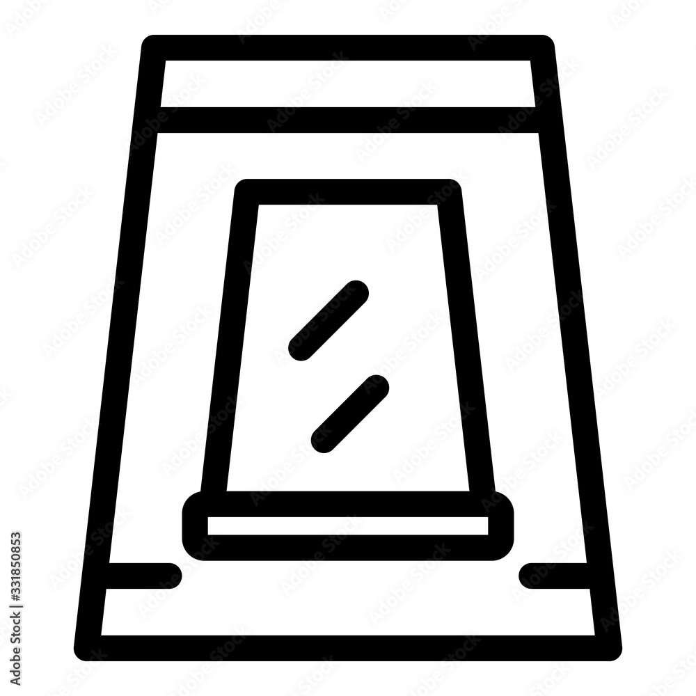 Poster roof window icon. outline roof window vector icon for web design isolated on white background