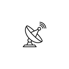 Satellite Dish Vector Icon. Antenna sign. Vector symbol in trendy flat style on white background. Vector illustration
