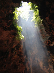 Beautiful light from the cave