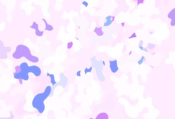 Light Purple, Pink vector pattern with random forms.